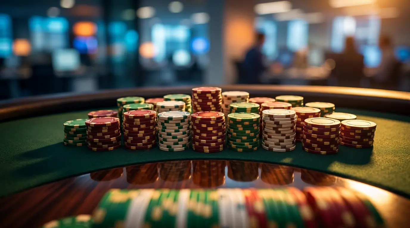 Fiches da casinò con i colori della bandiera italiana