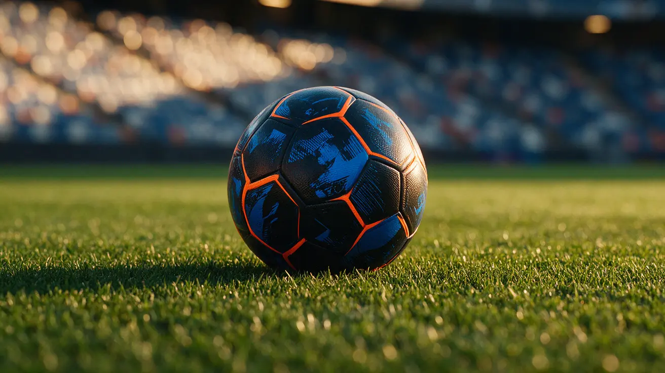 Pallone da calcio su campo con luci stadio Serie B