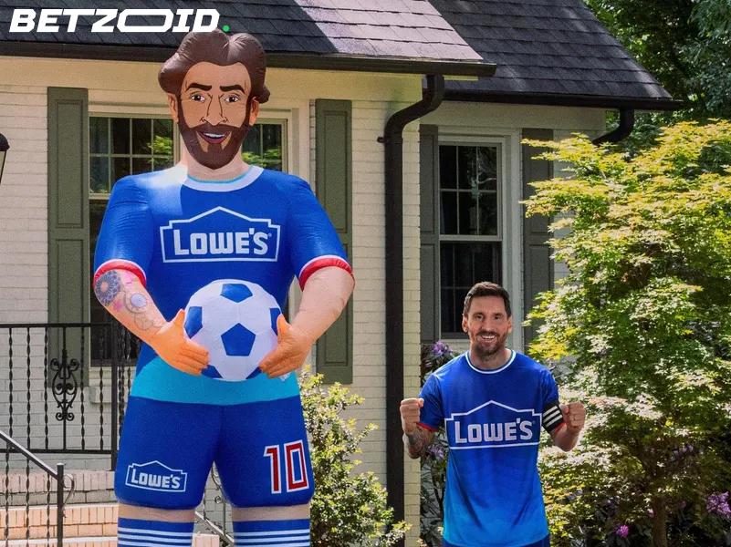 Lowe's lancia una statua di Messi alta 3 metri per i Mondiali 2026